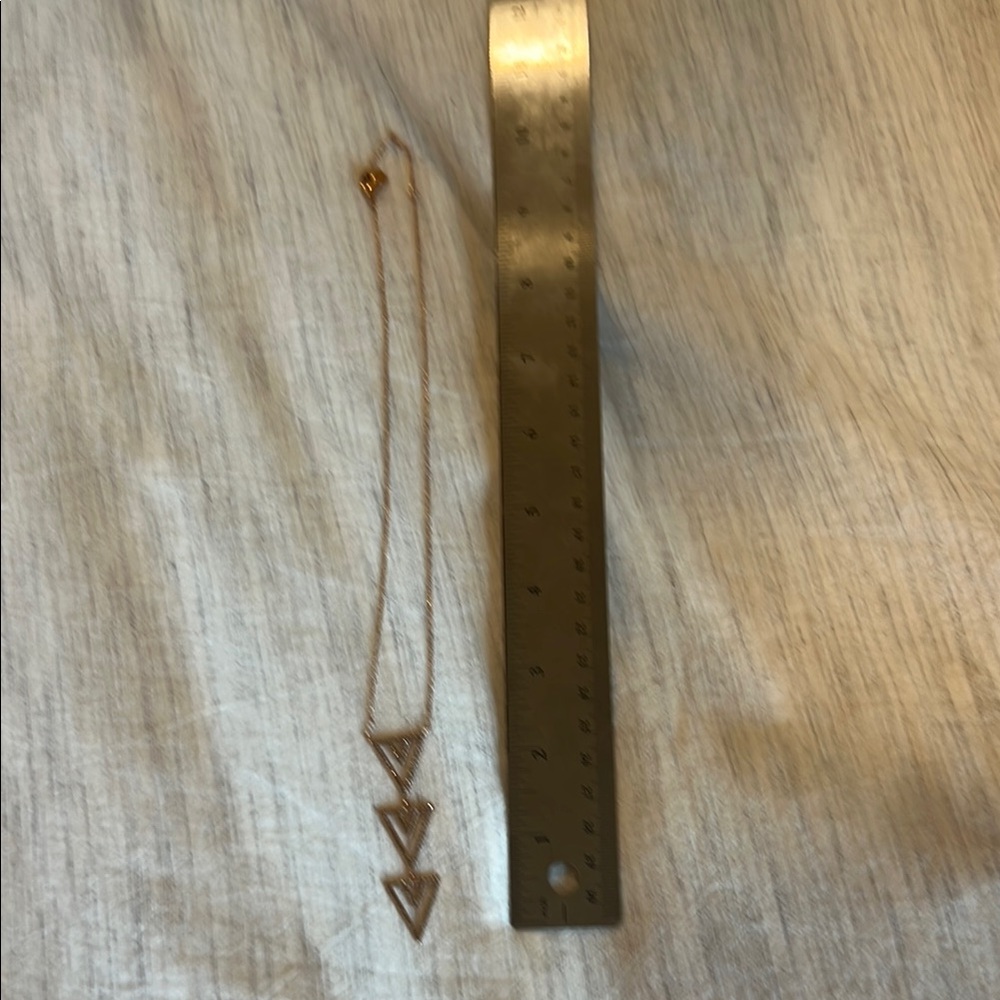 Elegant Gold Triangle Pendant Necklace